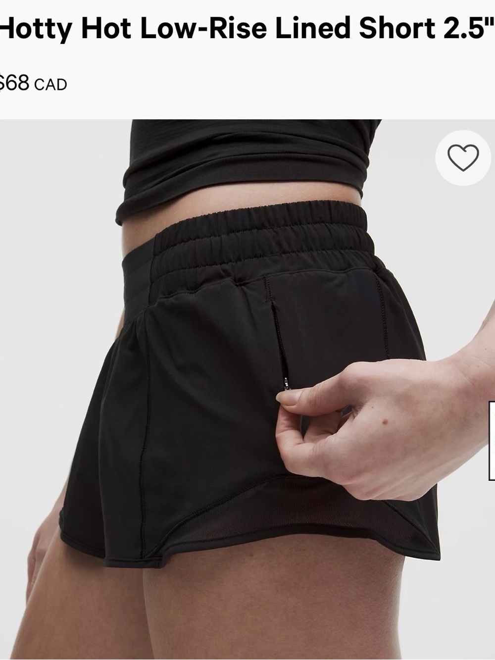 lululemon athletica Hotty Hot Low-Rise Lined Shorts — Black